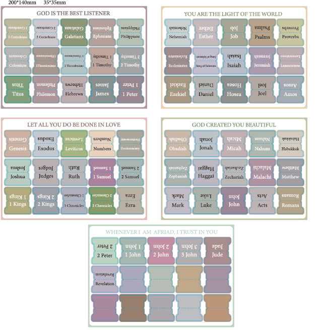 Gilding Letters Bible Index Label Sticker