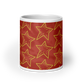 Gold Stars Red Accent Glossy Mug