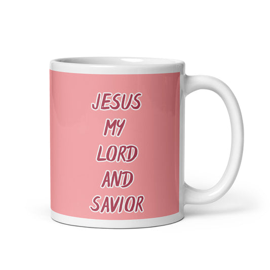 Jesus My Lord And Savior Mug Pink